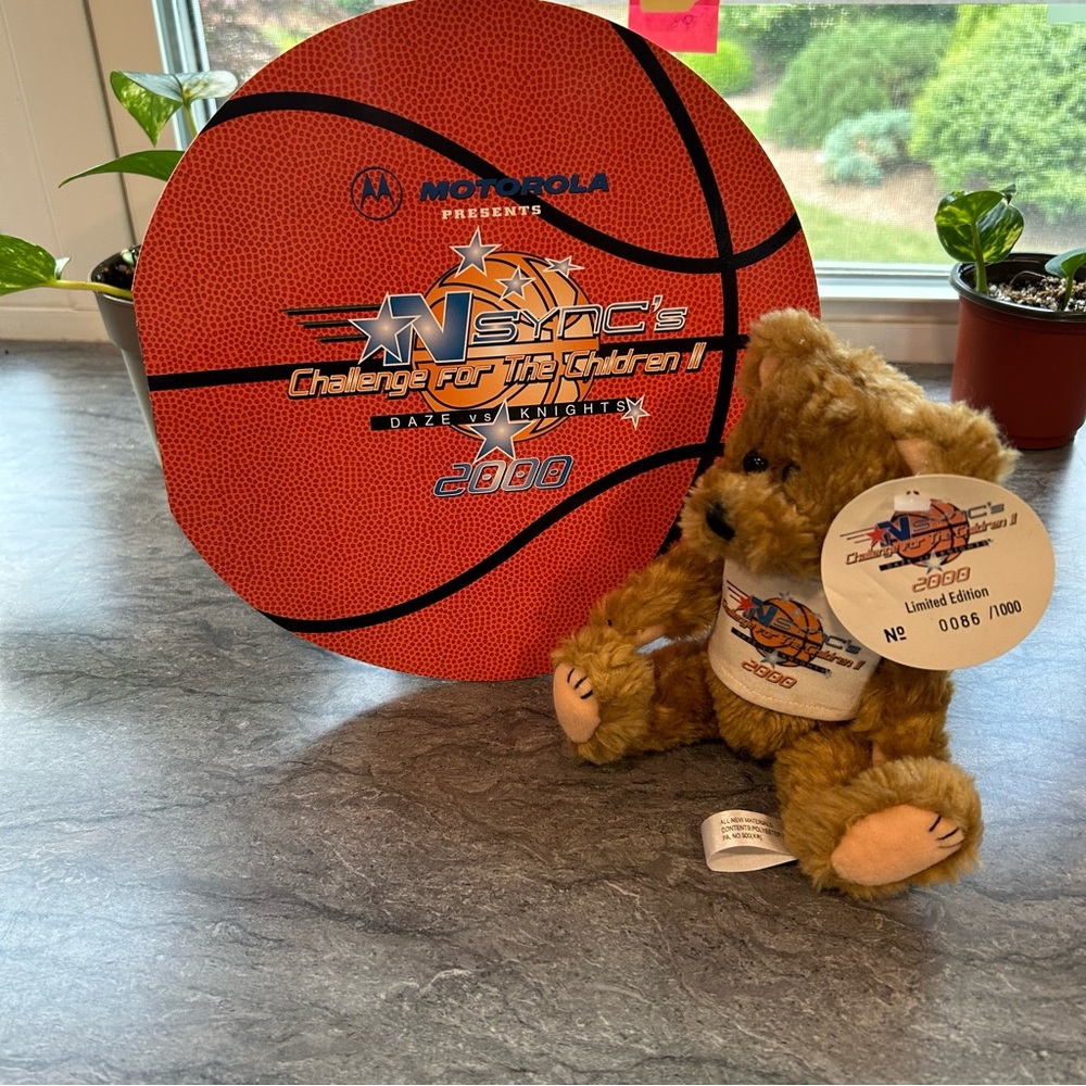 NSYNC Challenge for the Children II 2000 Teddy Bear & Basketball Program